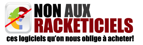 logo “non aux racketiciels” de l’AFUL